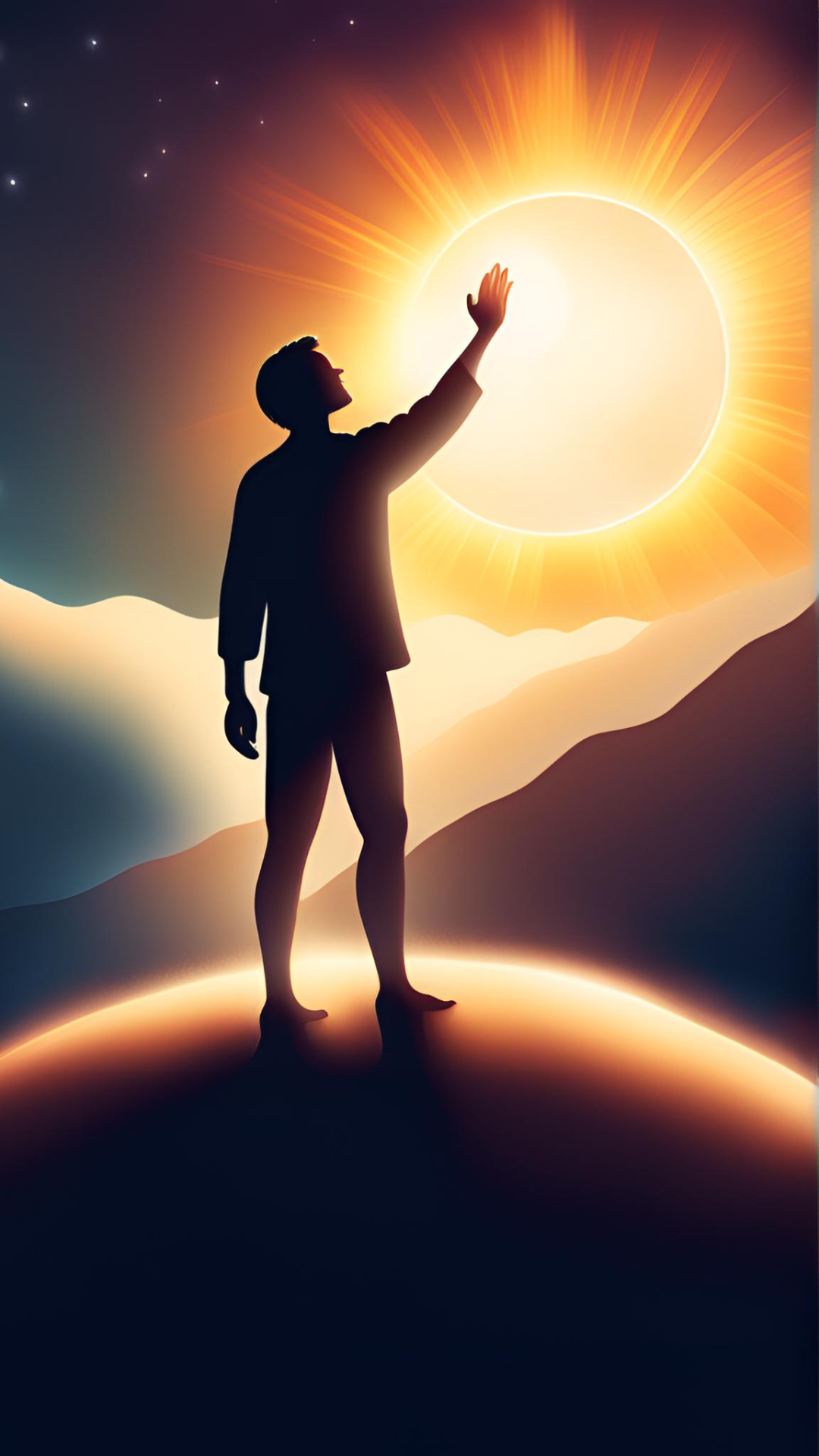 un homme avec les mains vers le ciel